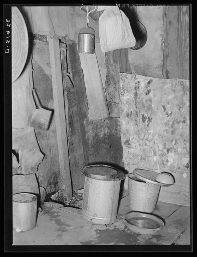 Corner of kitchen in house in Mexican section of San Antonio, Texas