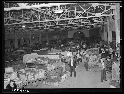 Interior of vegetable and fruit market. San Antonio, Texas