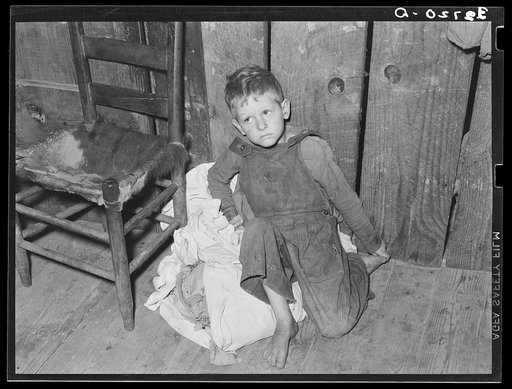 Son of relief client near Jefferson, Texas