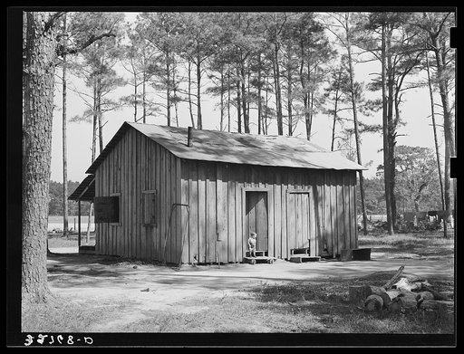 House in which white migrants were living. These migrants were working in the strawberry fields near Ponchatoula, Louisiana