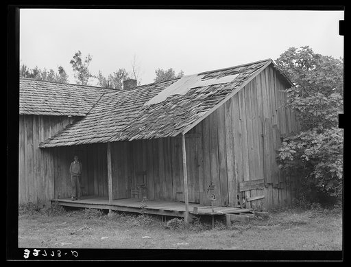 House provided for migrant berry pickers on farm near Hammond, Louisiana