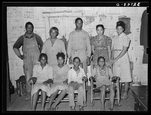 Family group of farm Negroes. They work on thirds and fourths. Jefferson, Texas