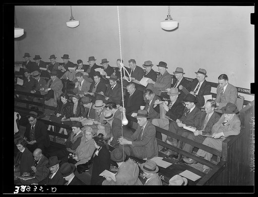 Group of buyers. Strawberry auction, Hammond, Louisiana