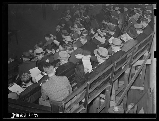 Group of buyers. Strawberry auction, Hammond, Louisiana