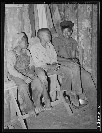 Young Negro strawberry pickers near Independence, Louisiana