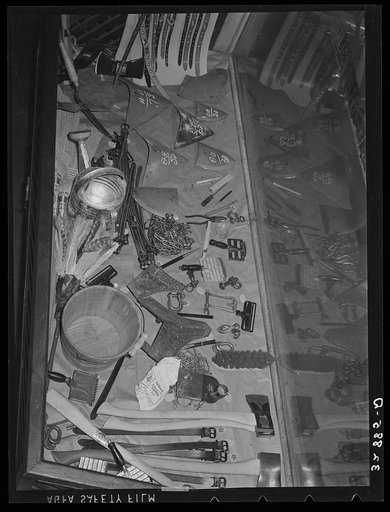 Window display in hardware store. San Augustine, Texas