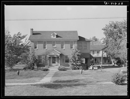 Home in residential section converted into a hotel. San Augustine, Texas