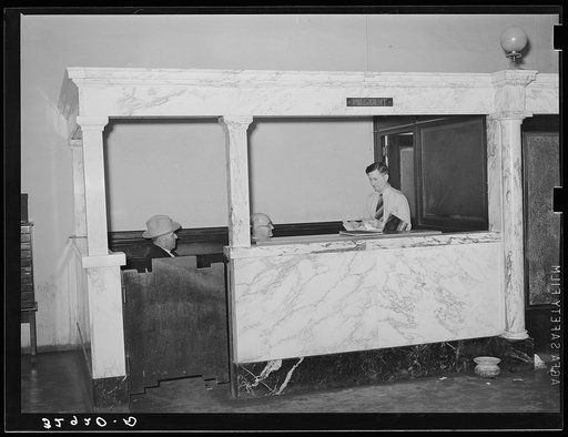 The president's office. Bank, San Augustine, Texas