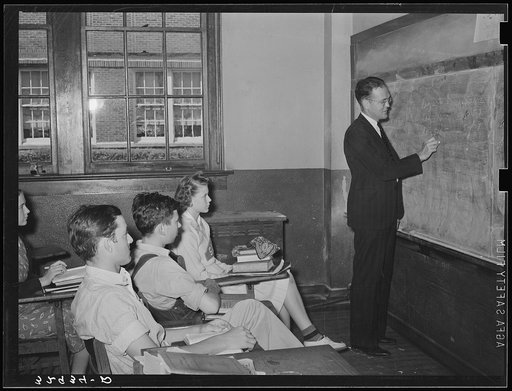 Trigonometry class. San Augustine, Texas, high school