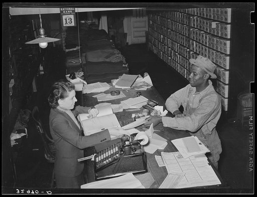 Cashier's desk in department store. San Augustine, Texas
