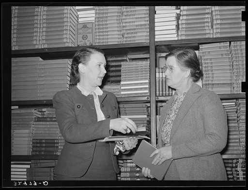 County superintendent of schools and her assistant. San Augustine, Texas