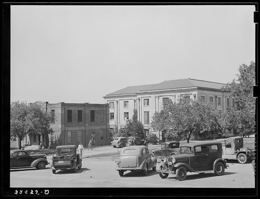Jail and courthouse. San Augustine, Texas