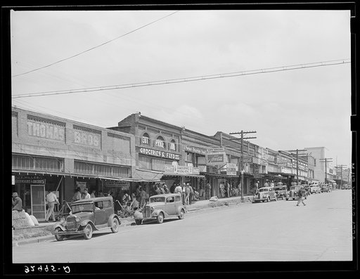 Street scene. San Augustine, Texas