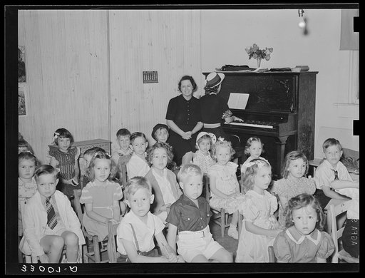 Untitled photo, possibly related to: Primary Sunday schoolchildren singing. San Augustine, Texas