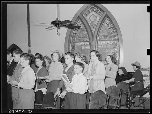 Choir in church. San Augustine, Texas