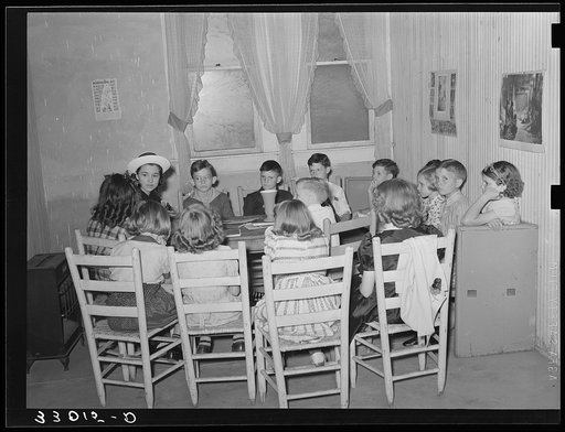 Primary Sunday school class. San Augustine, Texas
