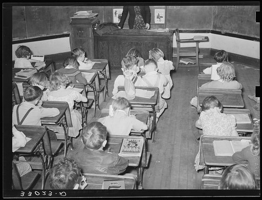 Schoolroom in grade school. San Augustine, Texas