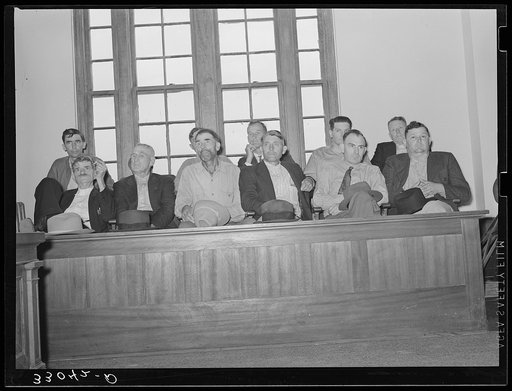 County commissioners at mass meeting. San Augustine, Texas