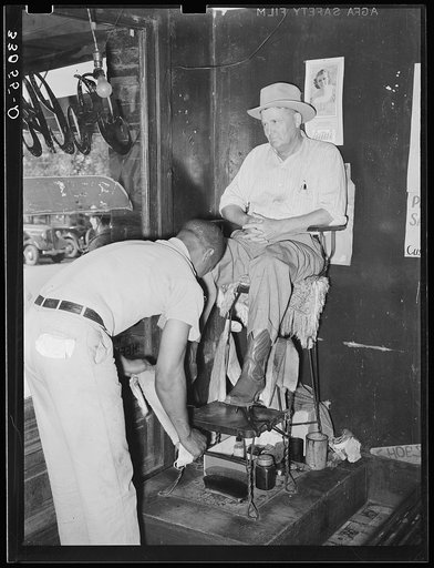 Shining cowboy boots. San Augustine, Texas