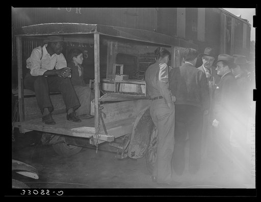 Farmers in front of Farmers' Cooperative Union Association office. Hammond, Louisiana