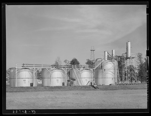 Oil storage tanks out of Kilgore, Texas