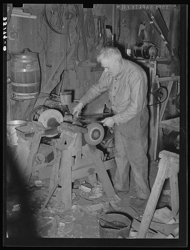 Untitled photo, possibly related to: Blacksmith shop. Marshall, Texas