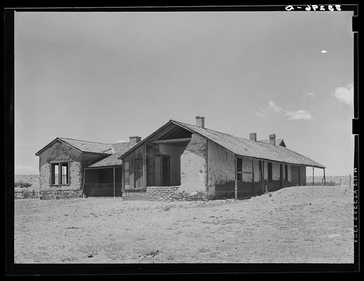 Old ranch house near Marfa, Texas. This was built about 1870 and was a stagecoach stop