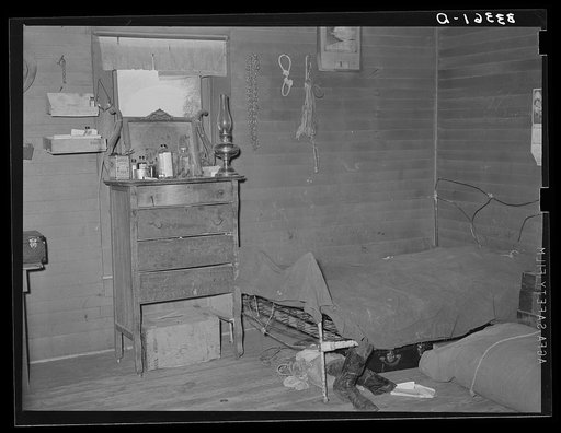 Interior of bunkhouse on SMS Ranch near Spur, Texas