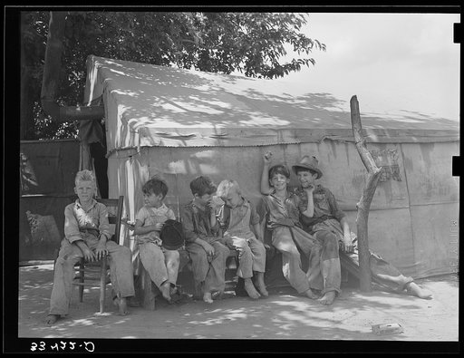 Untitled photo, possibly related to: Sons of day laborers. Some of their fathers were agricultural workers and some were dispossessed tenant farmers now on WPA (Works Progress Administration/Work Projects Administration). The WPA work is holding many of these former tenant farmers in their communiti