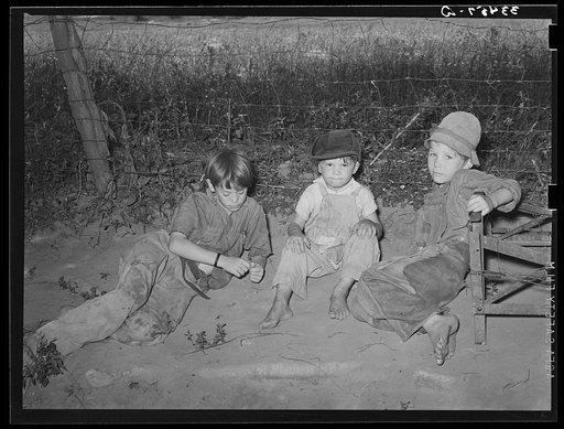 Children of WPA (Works Progress Administration/Work Projects Administration) workers living in Arkansas River bottoms near Webbers Falls, Oklahoma