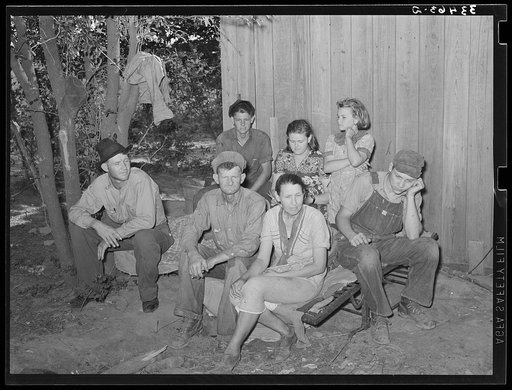 Family of migrant workers living near Muskogee. Muskogee County, Oklahoma