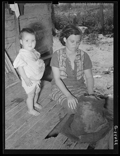Wife and child of tenant farmer living near Warner, Oklahoma