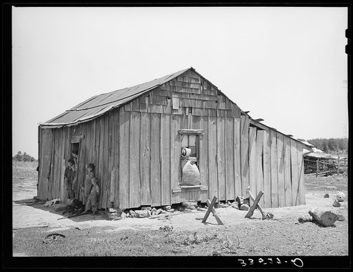 House of tenant farmer. Hill section, McIntosh County, Oklahoma