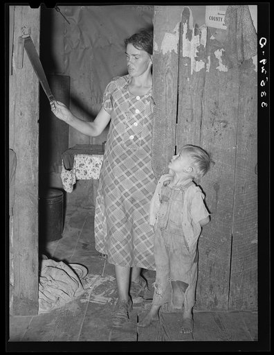 Mother and son, tenant farmers. Hill section of McIntosh County, Oklahoma