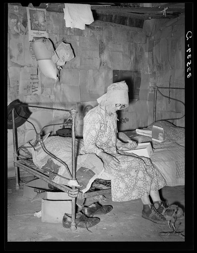 Widow, tenant farmer, in her home in McIntosh County, Oklahoma