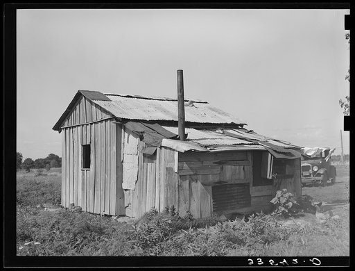 Home of agricultural day laborer near Tullahassee, Oklahoma. Wagoner County