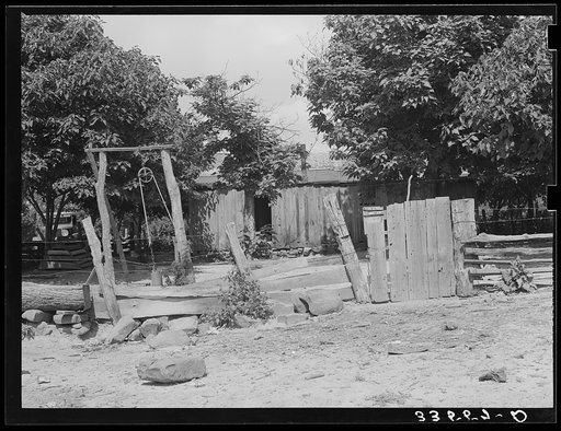 Backyard of home of Indian farmer. McIntosh County, Oklahoma