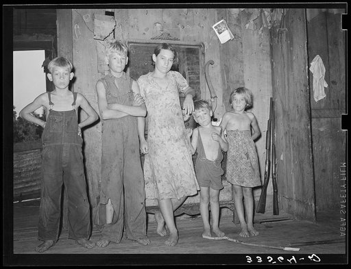 Children of agricultural day laborer living in McIntosh County, Oklahoma