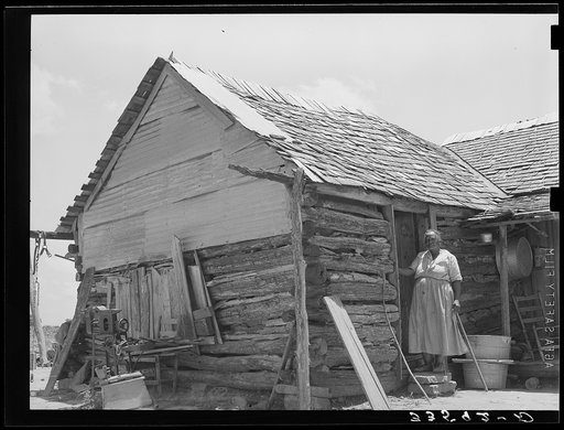 Home of Negro woman who owned a small farm which her grown sons operated in the Arkansas River bottom near Vian, Oklahoma