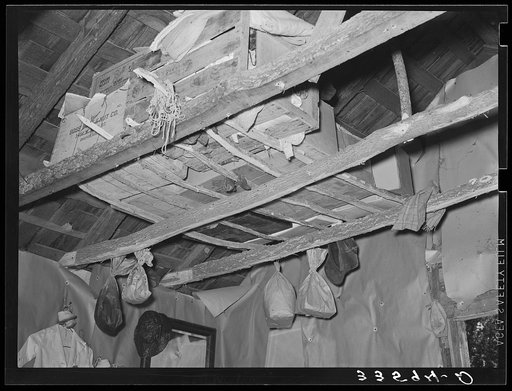 Storage of household goods in tenant home near Sallisaw, Oklahoma