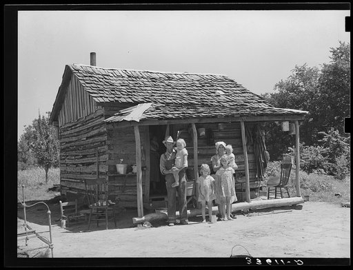 Home of tenant farmer near Sallisaw, Oklahoma