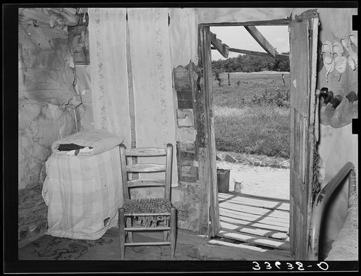 Untitled photo, possibly related to: Interior of Negro agricultural day laborer's home near Vian, Oklahoma. Sequoyah County