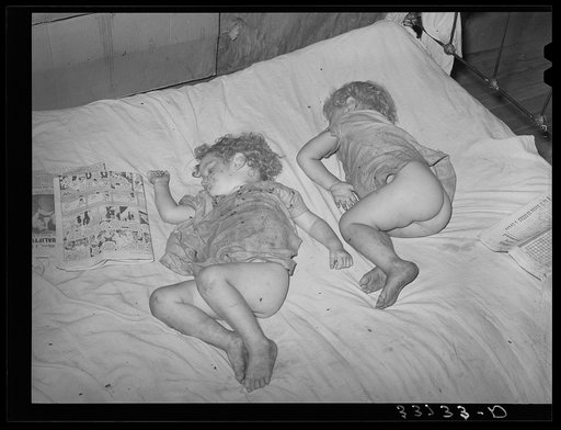 Untitled photo, possibly related to: Children of sharecropper in Muskogee County, Oklahoma