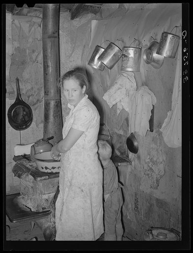 Wife of tenant farmer and her son. McIntosh County, Oklahoma