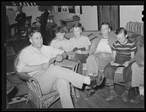 Director of boys' camp and some of the boys. El Porvenir, New Mexico