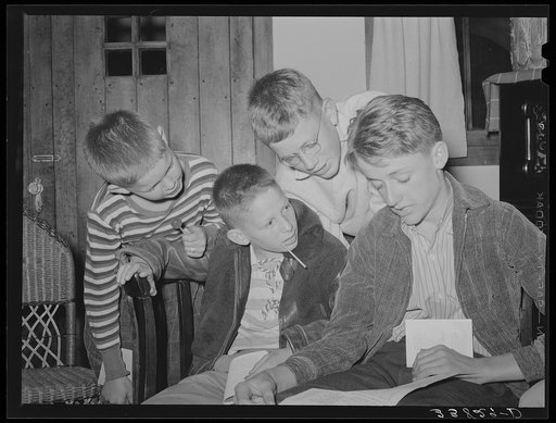 Boys at the summer camp at El Porvenir, New Mexico