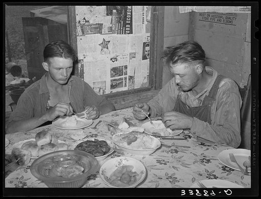 Sons of tenant farmer living near Muskogee, Oklahoma