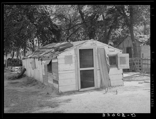 Shack at community camp. Oklahoma City, Oklahoma