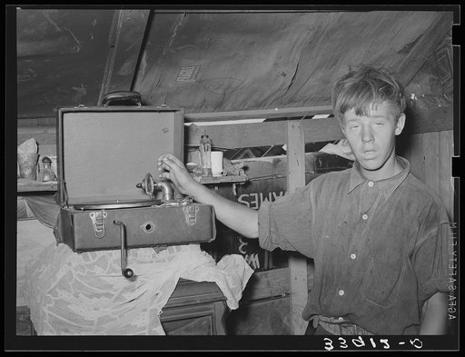 Son of resident of camp near May's Avenue. Oklahoma City, Oklahoma. See general caption no. 21