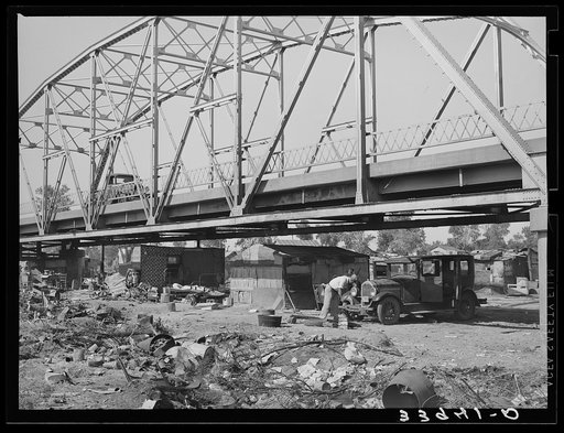 Part of Mays Avenue camp under the bridge. Oklahoma City, Oklahoma